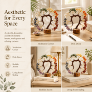 Seven Chakra Crystal Heart With Dome Tree