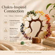 Seven Chakra Crystal Heart With Dome Tree