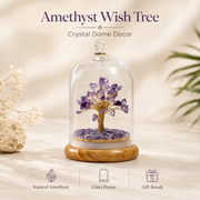 Amethyst Dome Tree Under Glass Cloche