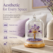 Amethyst Dome Tree Under Glass Cloche