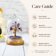 Amethyst Dome Tree Under Glass Cloche