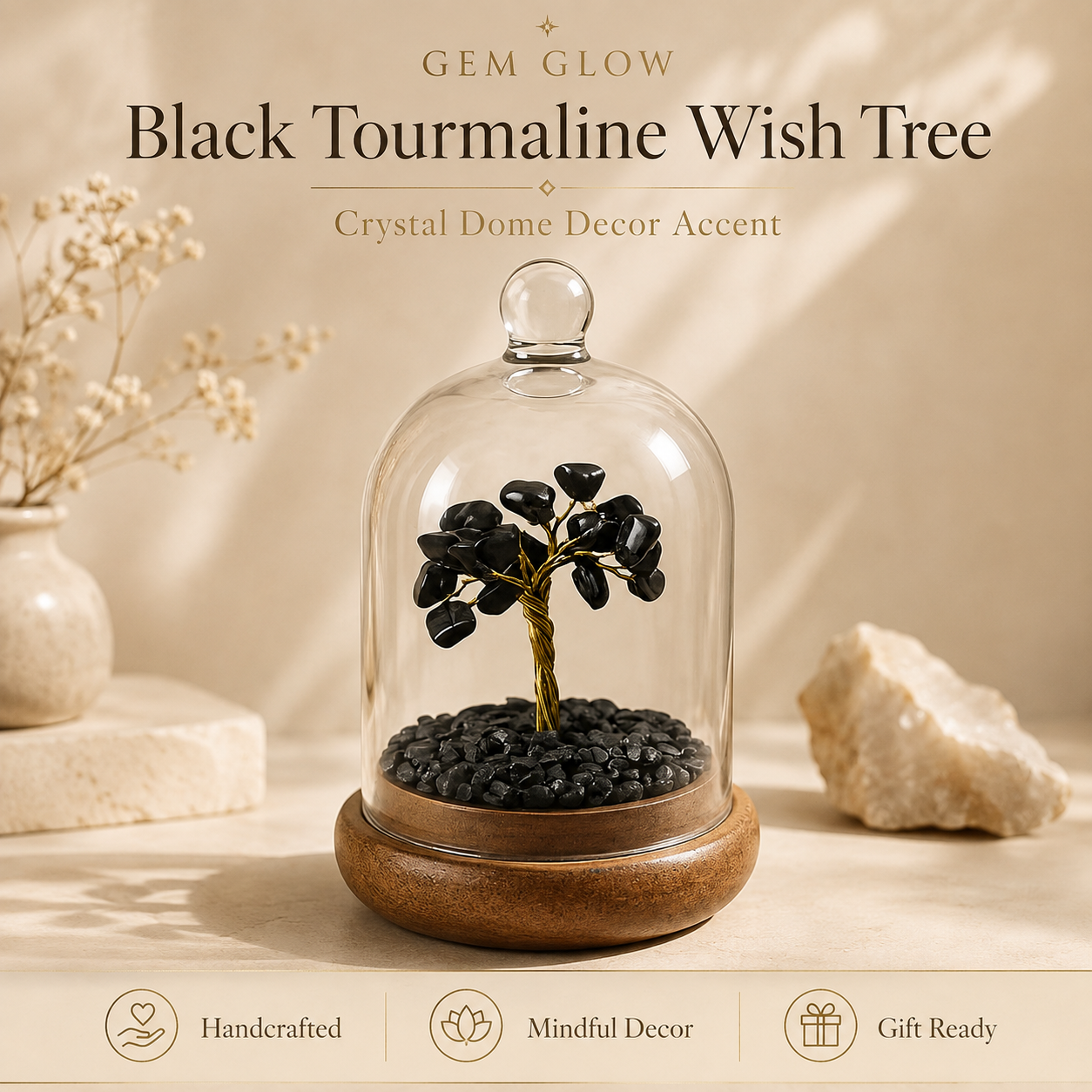 Black Tourmaline Dome Tree