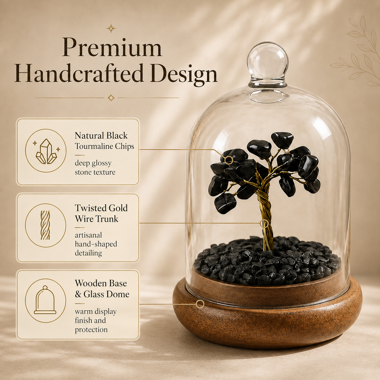 Black Tourmaline Dome Tree