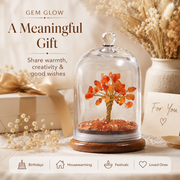 Carnelian Dome Tree Under Glass Cloche