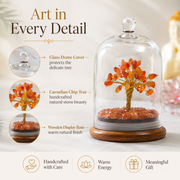 Carnelian Dome Tree Under Glass Cloche