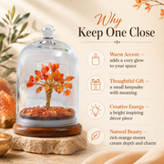 Carnelian Dome Tree Under Glass Cloche