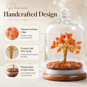 Carnelian Dome Tree Under Glass Cloche