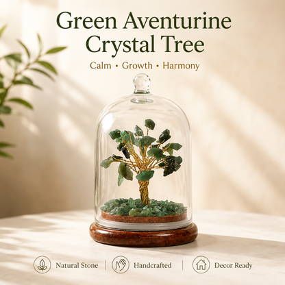 Green Aventurine Crystal With Dome Tree