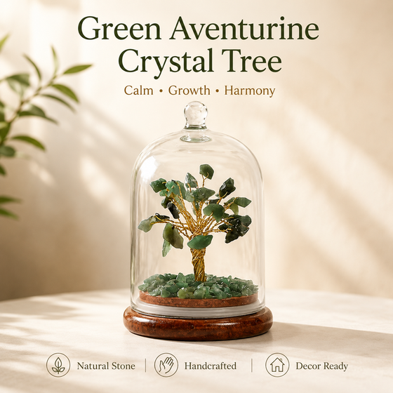 Green Aventurine Crystal With Dome Tree