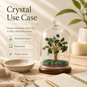 Green Aventurine Crystal With Dome Tree