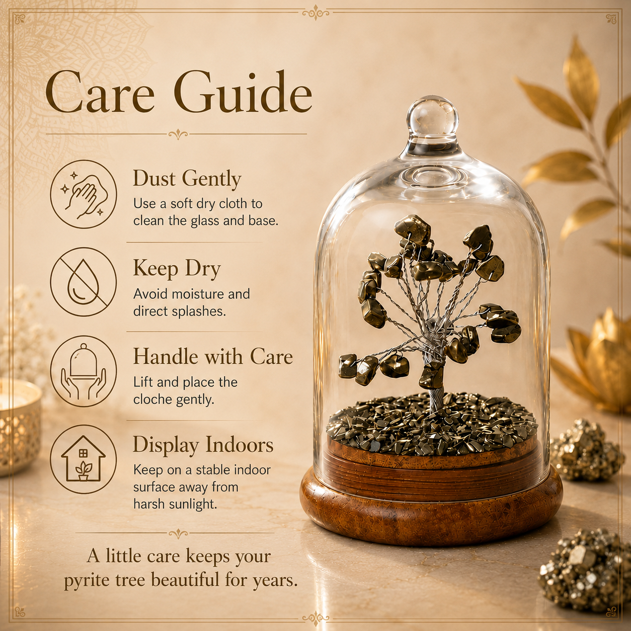Pyrite Crystal With Dome Tree