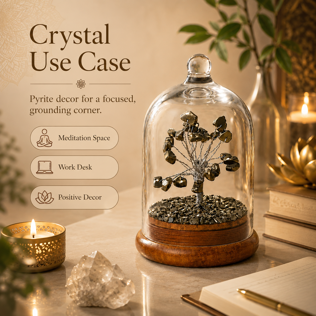 Pyrite Crystal With Dome Tree