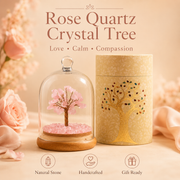 Rose Quartz Crystal  Dome Tree