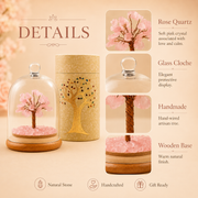 Rose Quartz Crystal  Dome Tree