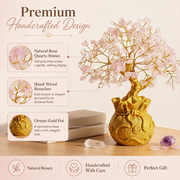 Potli Rose Quartz Crystal Tree