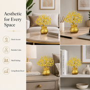 Potli Citrine Crystal Tree with Golden Money Pot