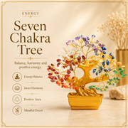 Bonzai Seven Chakra Crystal Tree With Natural Stones & Golden Wire