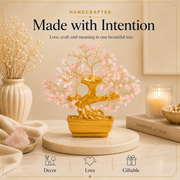 Bonzai Rose Quartz Crystal  Tree