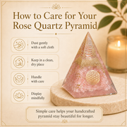 Citrine Orgone Crystal Pyramid For Meditation and Emf Protection