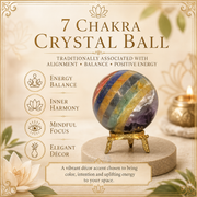 Seven Chakra Crystal Ball With Stand For Meditation
