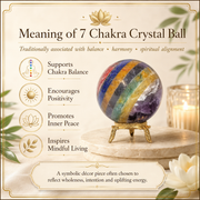 Seven Chakra Crystal Ball With Stand For Meditation