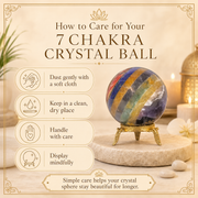 Seven Chakra Crystal Ball With Stand For Meditation
