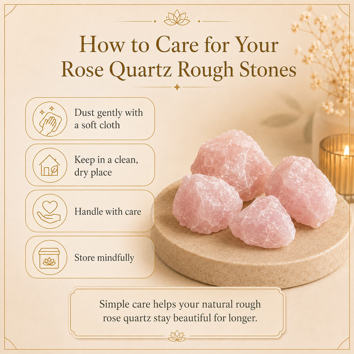 Rose Quartz Raw Crystals and Stones (500 Gram)