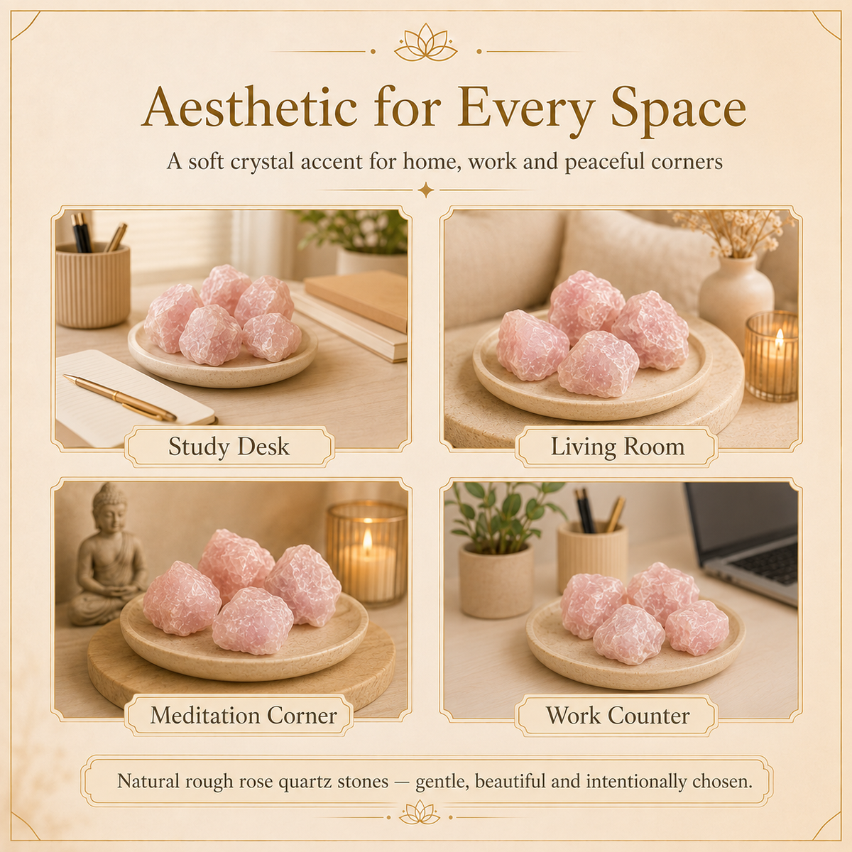 Rose Quartz Raw Crystals and Stones (500 Gram)