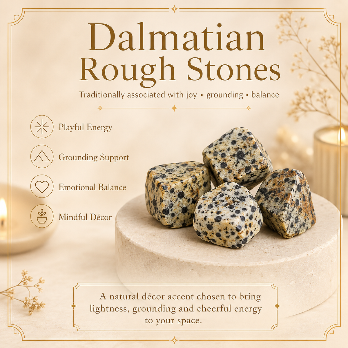 Dalmatian Raw Crystals and Stones (500 Gram)