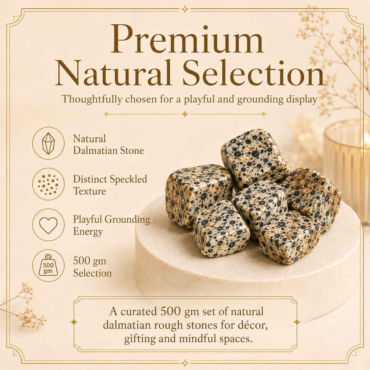 Dalmatian Raw Crystals and Stones (500 Gram)
