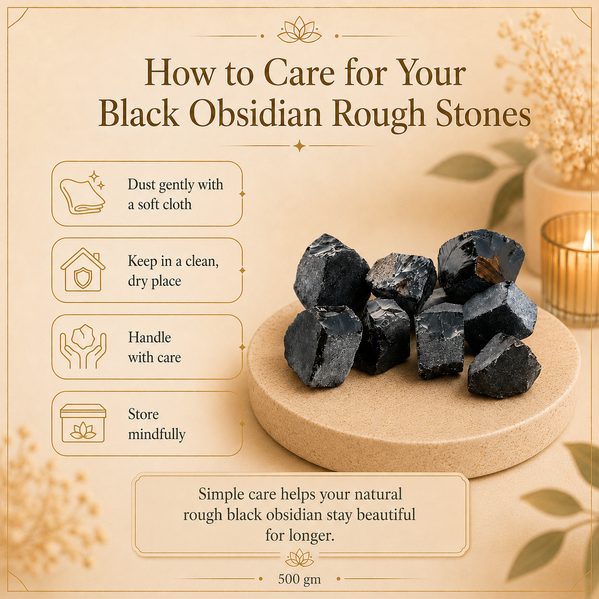 Black Obsidian Raw Crystal Stone