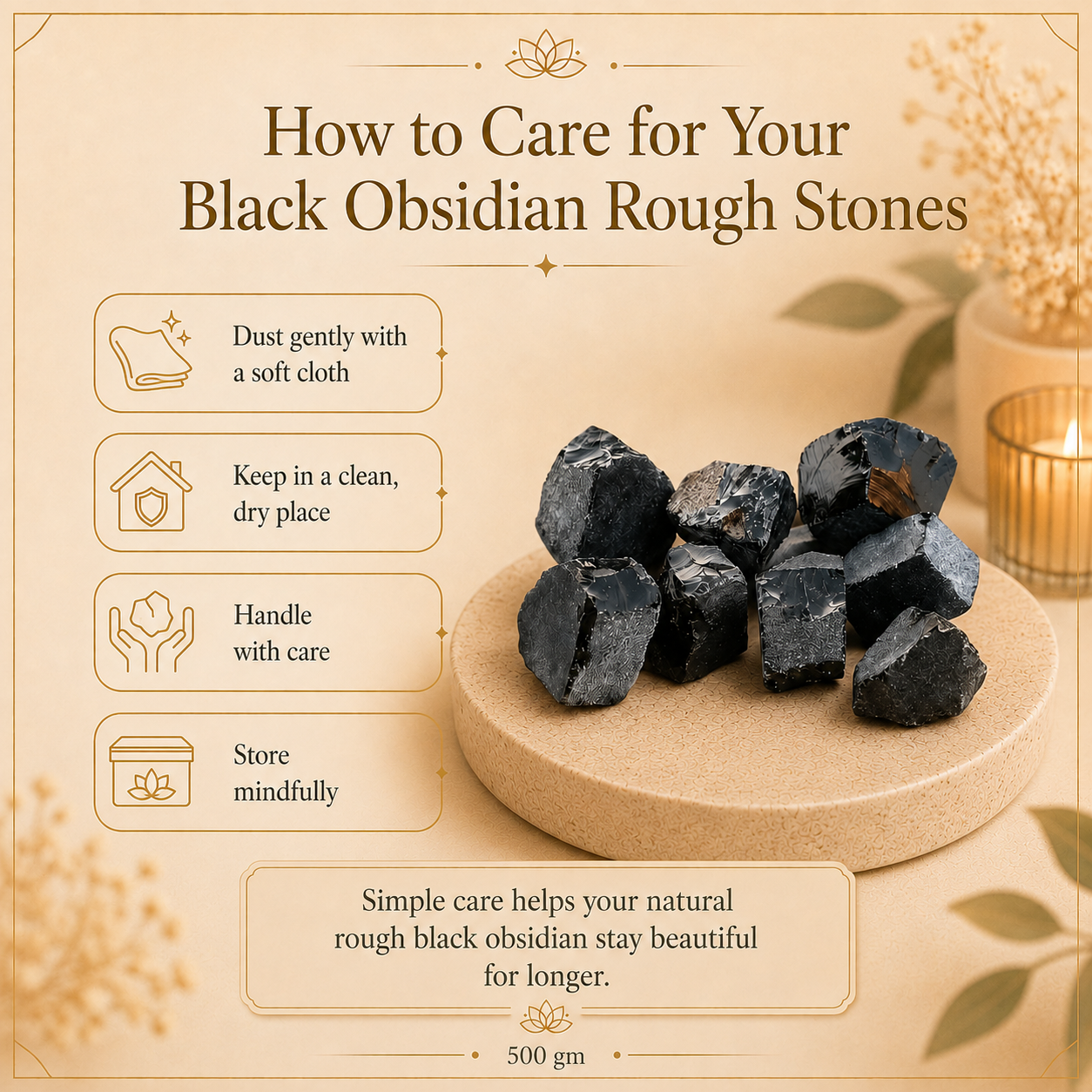 Black Obsidian Raw Crystal Stone