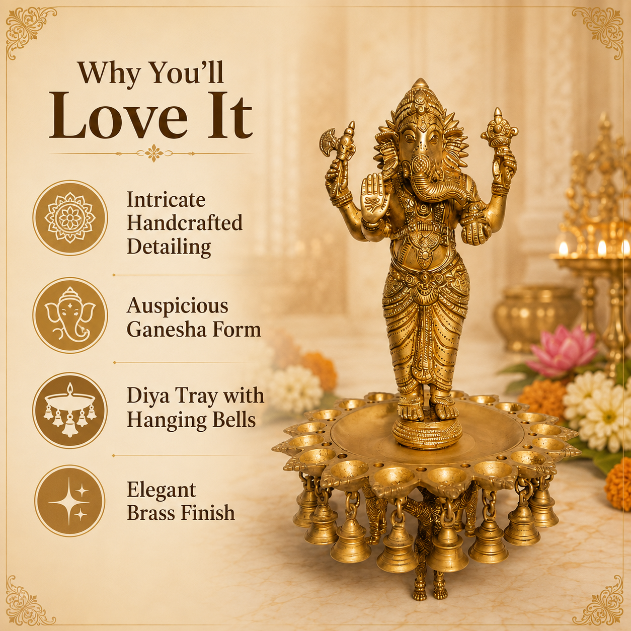 Lord Ganesha On Bells
