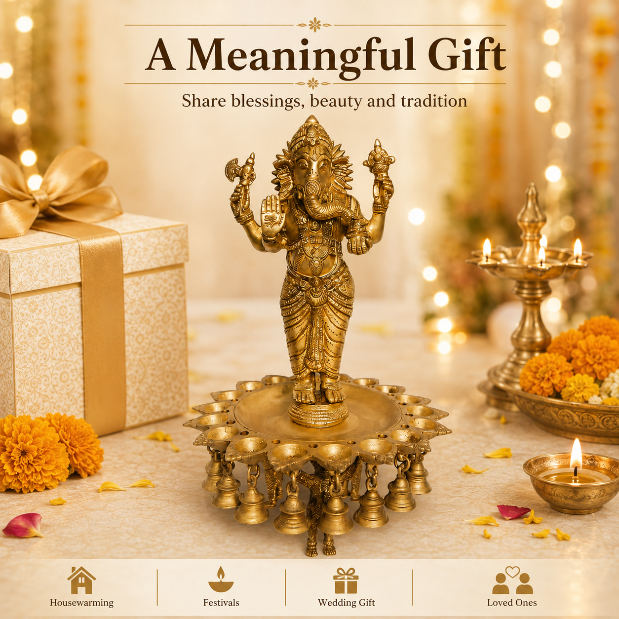 Lord Ganesha On Bells