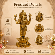 Lord Ganesha On Lotus