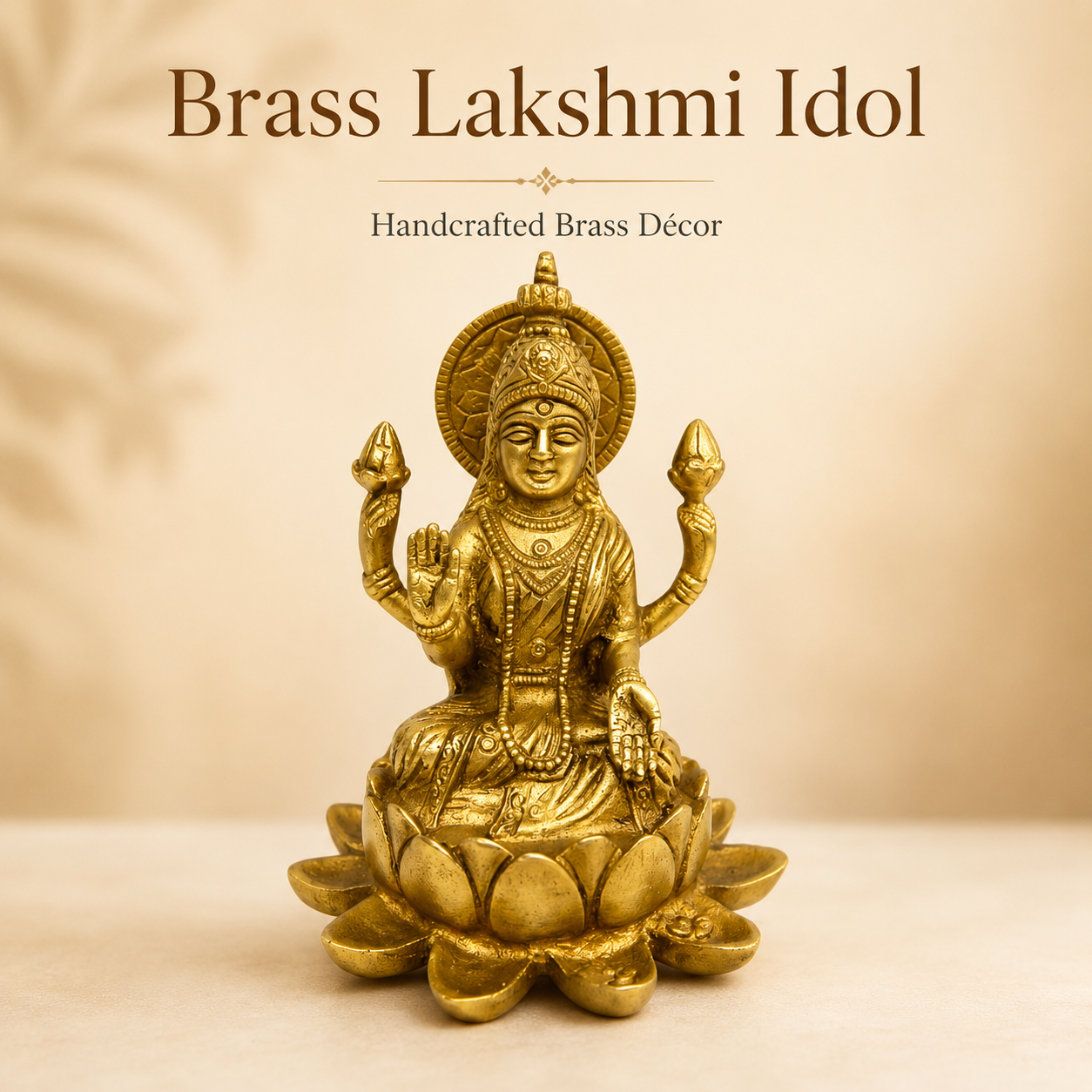 Goddess Lakshmi Seated On Lotus