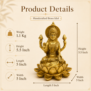 Goddess Lakshmi Seated On Lotus