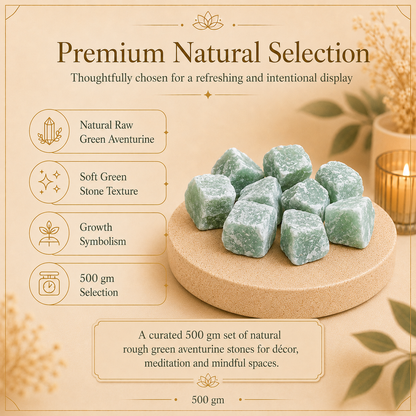 Green Aventurine Raw Crystals and Stones (500 Gram)