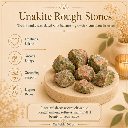 Unakite Raw Crystals and Stones (500 Gram)