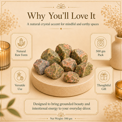 Unakite Raw Crystals and Stones (500 Gram)