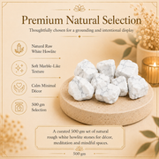 White Howlite Raw Crystals and Stones (500 Gram)