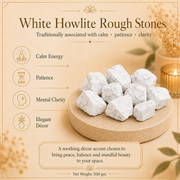 White Howlite Raw Crystals and Stones (500 Gram)