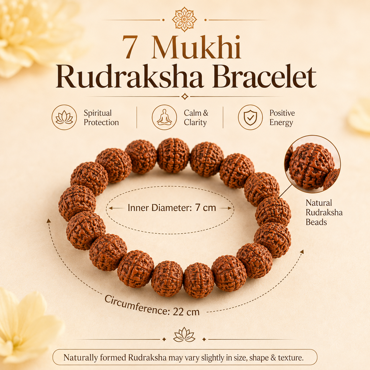 7 Mukhi Rudraksha Bracelet