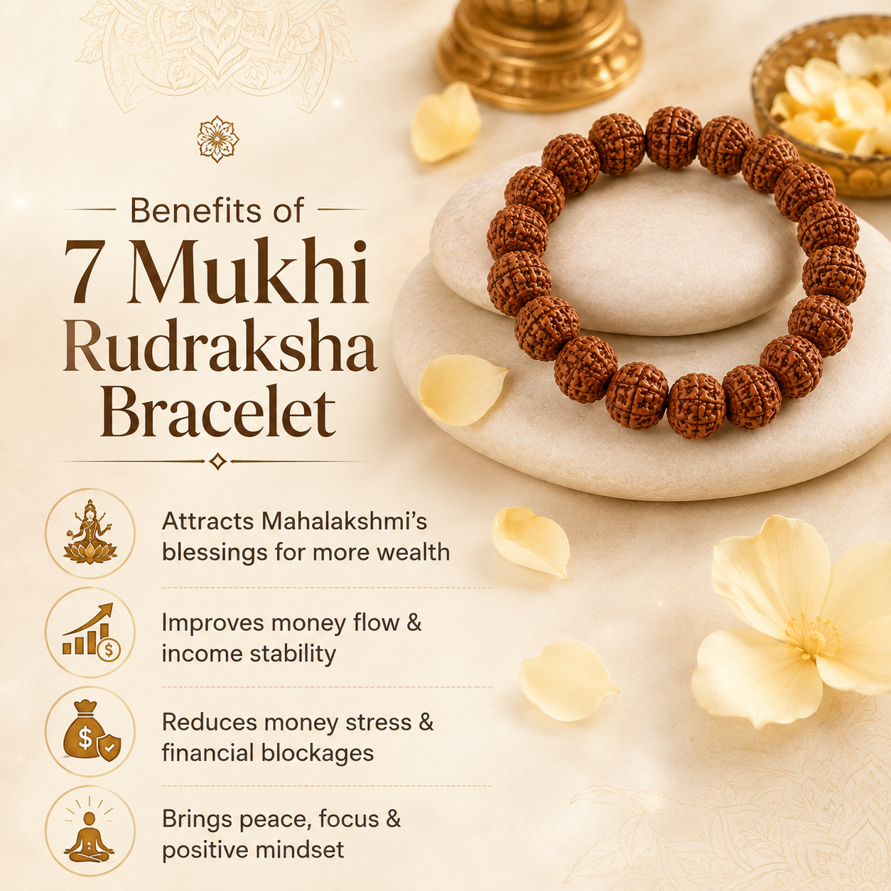 7 Mukhi Rudraksha Bracelet