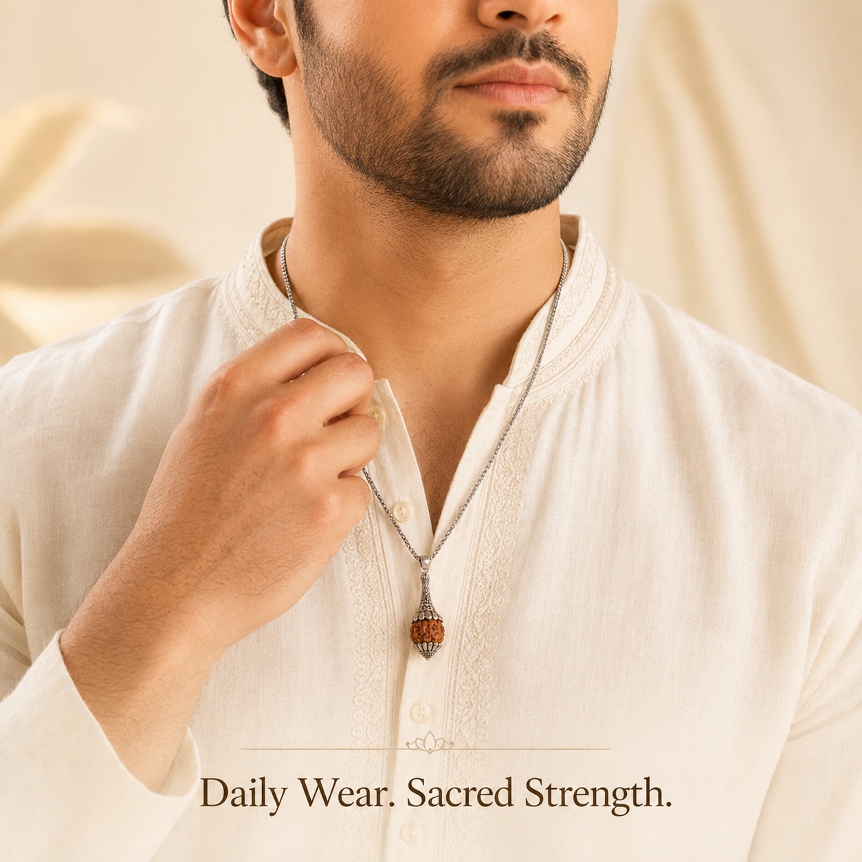 Rudraksha Hanuman Gada Pendant
