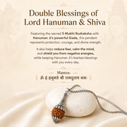 Rudraksha Hanuman Gada Pendant