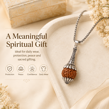 Rudraksha Hanuman Gada Pendant
