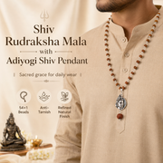 Shiv Rudraksha Mala with Adiyogi Shiv Pendant