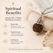 Adiyogi Shiv 7 Mukhi Rudraksha Pendant