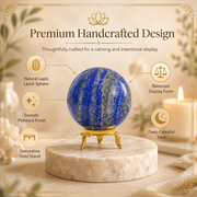 Lapis Lazuli Crystal Ball with Stand – Perfect for Spiritual Wellness